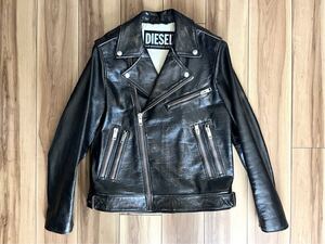 DIESEL メンズ レザーライダースジャケット L-GARRETT-NEW-CL 定価225,500円