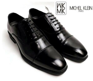 新品定価1.8万円 MICHEL KLEIN ミッシェルクラン マドラス社製 本革レザー ビジネスシューズ 25.5cm黒 MN3001