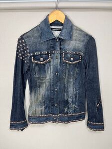 HYSTERIC GLAMOUR ヒステリックグラマー 転写プリント シャツ スウェット ジャケット スタッズ サイズF 0102CJ01