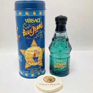 【UD2528KM】【開封済】VERSACE BLUE JEANS MAN EDT 75ml ヴェルサーチ ブルージーンズ オードトワレ 残量9割 香水 フレグランス メンズ