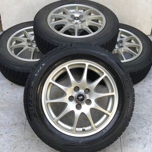 バリ溝。TM 951 社外ホイール。15インチ×6J＋43 100/5H BRIDGESTONE 185/65R15スタッドレス4本。アリオンウィッシュオーパカルディナ等。