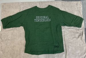 テンダーロイン MOSS STITCH NFL フットボール シャツ グリーン XL tenderloin