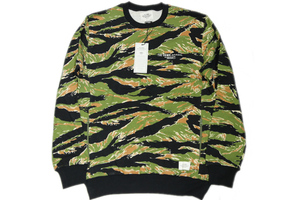 新品 CRIMIE (クライミー) TIGER CAMO SWEAT CREW NECK / M / タイガーカモ / スウェット / 迷彩