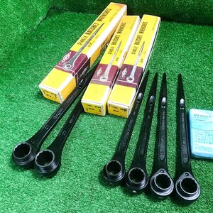 立清g870 スーパーツール シングルラチェットレンチ RH-(22:4本◇27:2本)■シノ付・吊穴付 締付工具 SUPERTOOL★計6本セット