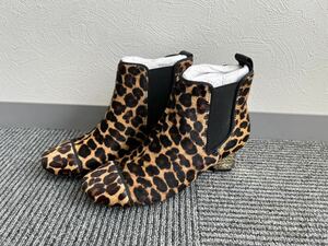 トリーバーチ TORY BURCH Regina 45mm Calf Hair Booties 6M - レディース 豹柄 靴