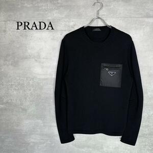 『PRADA』プラダ (46) 三角ロゴプレート ニットセーター