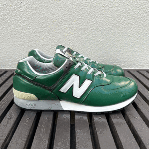 NB公式リペア済 廃番 USA製 NEW BALANCE M576G GREEN US10D 28cm ガラスレザー 中古 ビンテージ 米国製 アメリカ製 緑 グリーン×ホワイト