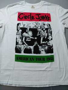 CIRCLE JERKS Tシャツ American tour 1985 白L / black flag blast minor threat fugazi bad brains poison idea negative approach