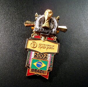 ■スポーツ　サッカー　ピンバッジ　20　/ 2002年 ワールドカップ チャンピオン　ブラジル