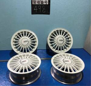 〈498〉ホイール4本セット　NISSAN 純正　14インチ5.5J オフセット+30 PCD 4H114.3 ハブ66mm ボルト穴16mm