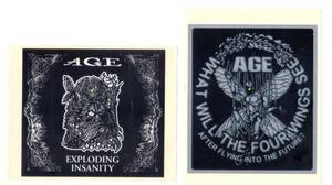 AGE EXPLODING INSANITY WHAT WILL FOUR WINGS STICKER ステッカー hakuchi sds s.d.s effigy gism gauze gloom framtid amebix anti sect