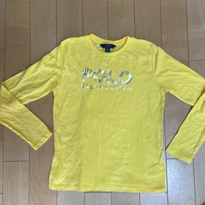 POLO RALPH LAUREN ポロ ラルフローレン ガールズ ロングスリーブ Tシャツ XL 155 イエロー