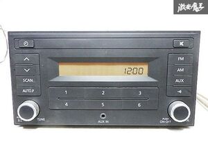 保証付 日産 純正 2DIN AM FM ラジオ チューナー デッキ 本体のみ B8019-89950 HS-T0382 ノート セレナ デイズ ルークス ラティオ 等に