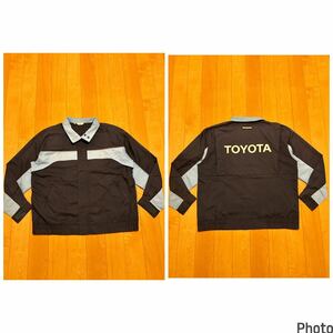 ☆非売品.FAIRROAD／TOYOTA.トヨタ自動車 サイズLL 企業スタッフ・ワークジャケット 背面BIGロゴ入 丈夫生地!作業服ジャンパー /GTRDつなぎ