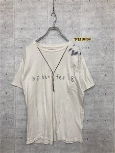 ap bank fes 2018 メンズ バックプリント 半袖Tシャツ L 白