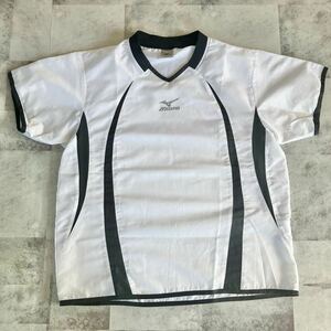 MIZUNO ミズノ 半袖Tシャツ ベースボールシャツ 野球 Vネック スポーツウェア メンズ トレーニングウェア ホワイト ブラック