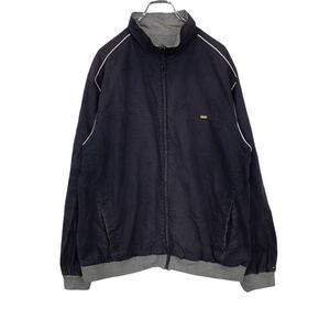 TOMMYHILFIGER ジャケット M～ ネイビー グレー トミーヒルフィガー リバーシブル ロゴ プリント ジャージ 古着卸 アメリカ仕入 t2111-5037