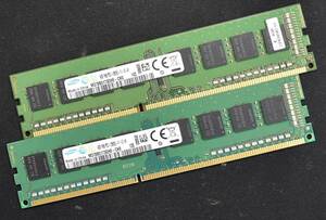 4GB 2枚組 (合計 8GB) PC3-12800 PC3-12800U DDR3-1600 240pin non-ECC Unbuffered DIMM 1Rx8(片面実装) Samsung (管:SA5777