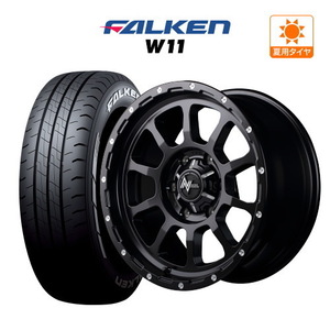 200系 ハイエース ホイール 4本 MID ナイトロパワー M10 パーシング FALKEN W11 195/80R15