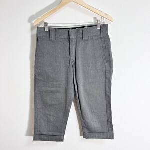 H7849FF Dickies ディッキーズ サイズ28(S位) パンツ スラックス グレー メンズ 七分丈