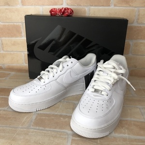 紐・箱・タグ付き Supeme シュプリーム ×NIKE AIR FORCE 1 LOW CU9225-100 ホワイト US9.5 111354947■