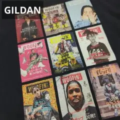 ロンT　GILDAN　バックプリント　hiphop　ラッパー　古着　ストリート