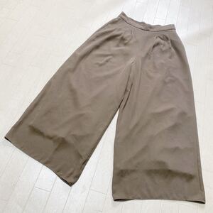 3943☆ UNITED ARROWS GREEN LABEL RELAXING ボトムス ワイドパンツ レディース 38 オリーブ