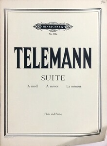 テレマン 組曲 イ短調 (フルート,ピアノ) 輸入楽譜 Telemann SUITE A-MOLL 洋書