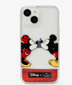 US限定(*^^*)　2024 限定コラボ☆Disney X Kate Spade New York Minnie Mouse Liquid iPhone 15 Case　　本物をお届けします♪