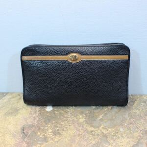 Christian Dior LOGO LEATHER CLUTCH BAG MADE IN FRANCE/クリスチャンディオールロゴレザークラッチバッグ