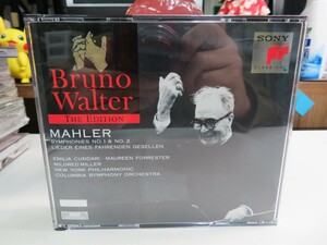 空5｜無傷★ 2CD / SONY CLASSICS ★Mahlerマーラー : 交響曲第1,2番｜ブルーノ・ワルター Bruno Walter　NYPO