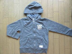 【新品】GAP　Kidsパーカ　綿100％　１３０　灰