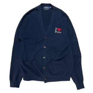 POLO ポロ　I LOVE POLO Cashmere Cardigan ネイビー サイズ:M