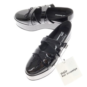 【未使用】ノアールケイニノミヤ noir kei ninomiya × repetto 2023年秋冬 パテントレザー バレエシューズ ブラック【サイズ39】