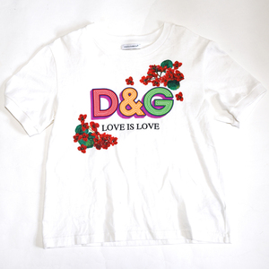 ドルチェ&ガッバーナ キッズ 半袖 Tシャツ D&G フラワー 7/8 ドルガバ