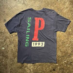 Polo Ralph Lauren 90s SAILING 1993 US-93 USA製 ポケットTシャツ ポロラルフローレン 1990s vintage バックプリント シングルステッチ