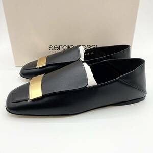 新品未使用！送料込み★Sergio Rossi★Nappa Slippers ブラック 36サイズ