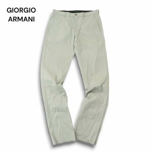 イタリア製★ GIORGIO ARMANI ジョルジオ アルマーニ シアサッカー★ ストライプ スラックス パンツ Sz.50　メンズ グレー　A4B04263_8#P