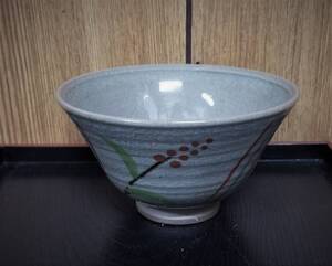 【ちゃわん屋】有田焼　赤絵草花土物　ごはん茶碗【新品】