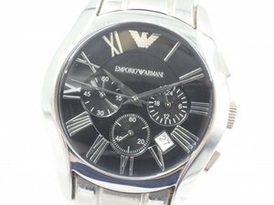 344998【1円スタート】EMPORIO ARMANI エンポリオアルマーニ 稼動品 AR-0673 バレンテ クロノグラフ メンズ 時計 クオーツ ケース42mm