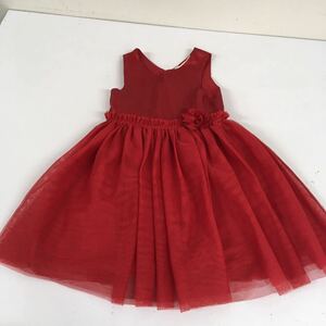 送料無料★H&M エイチアンドエム★ドレスワンピース　発表会 赤ドレス　スカートワンピース★女の子　100★2-3Y #60827scc