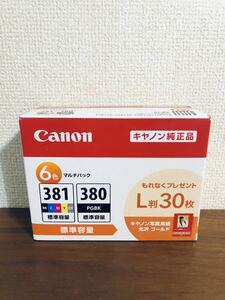 送料無料◆CANON キャノン純正インクカートリッジ BCI-381+380/6MP 6色マルチパック (L版30枚入り) 新品