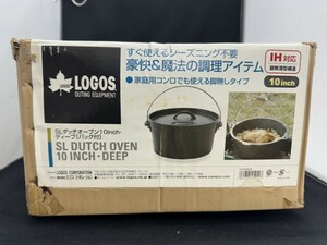 未使用 保管品 LOGOS ロゴス SL ダッチオーブン 10インチ ディープ バッグ付 No.81062229 IH対応