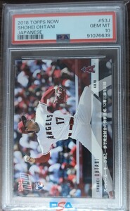 PSA10 2018 TOPPS NOW JAPANESE 53J 大谷翔平