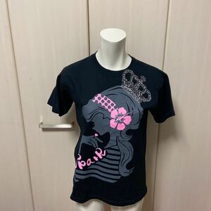 新品　SPARK　スパーク 　半袖Tシャツ 　女の子　王冠　ラインストーン　ブラック　日本未発売 　Lサイズ