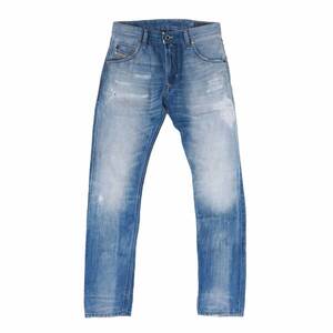 DIESEL ディーゼル KRAYVER ジーンズ W27 L30 コットン BLU ダメージ加工