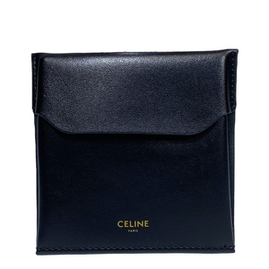 CELINE セリーヌ 財布 コインケース 小銭入れ コンパクト ミニ財布 ロゴ レザー ブラック