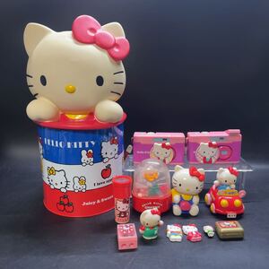 【現状品】 ハローキティ グッズ まとめ ゴミ箱 おもちゃ ミニカー 指人形 サンリオ キティちゃん当時物 レトロ