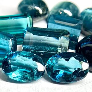 1円〜!!（天然ブルートルマリンおまとめ14ct）d 約2.8g ルース 裸石 宝石 jewerly blue tourmaline インディゴライト indigolite w4の17