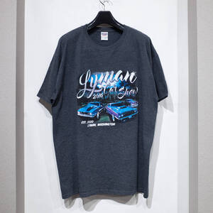 XL / JARZEES ジャージーズ チャコールグレー コットン ポリエステル 半袖 Tシャツ アメ車 マスタング ポンティアック グラフィック 古着